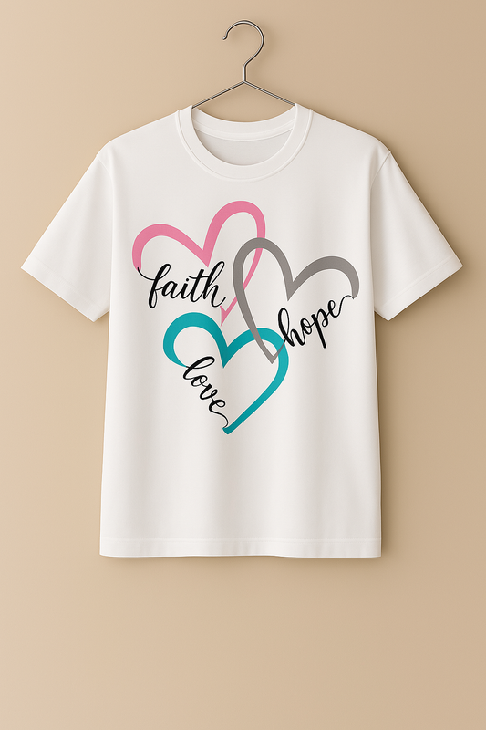 Faith Hope Love Trio Tee for women - Pau