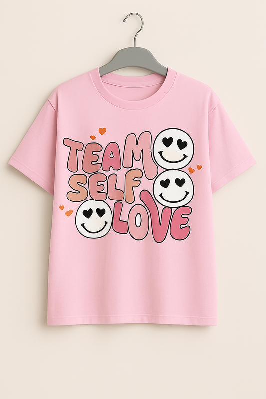 💖 Team Self Love Oversized T-Shirt – Pink